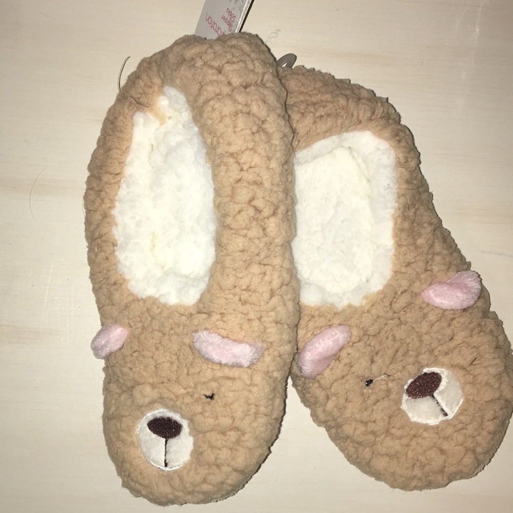 sleeping bear slippers